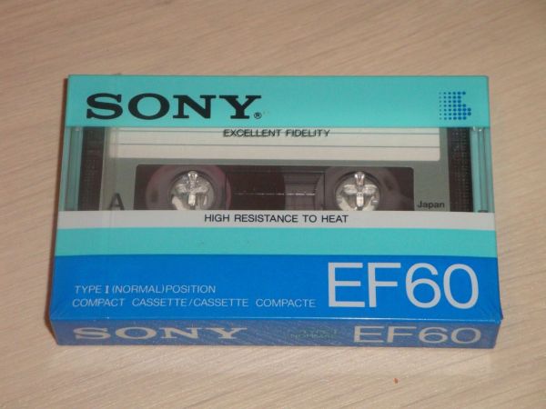 Аудиокассета Sony EF 60 (EU) (1986 - 1987 г.)