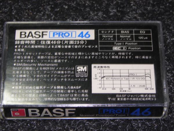 Аудиокассета BASF Pro I 46 (JP) (1982 - 1984 г.) Used