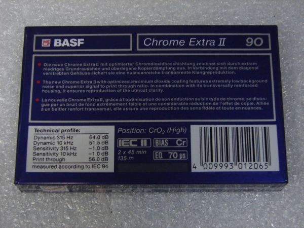 Аудиокассета BASF Chrome Extra II 90 (EU) (1989 - 1990 г.)