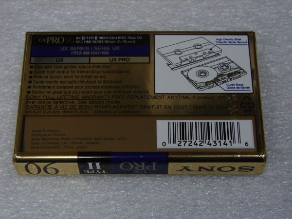 Аудиокассета Sony UX-Pro 90 (US) (1992 - 1994 г.)