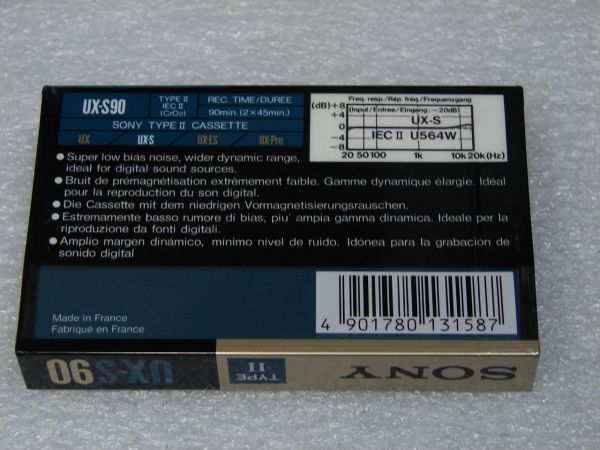 Аудиокассета Sony UX-S 90 (EU) (1990 - 1992 г.)
