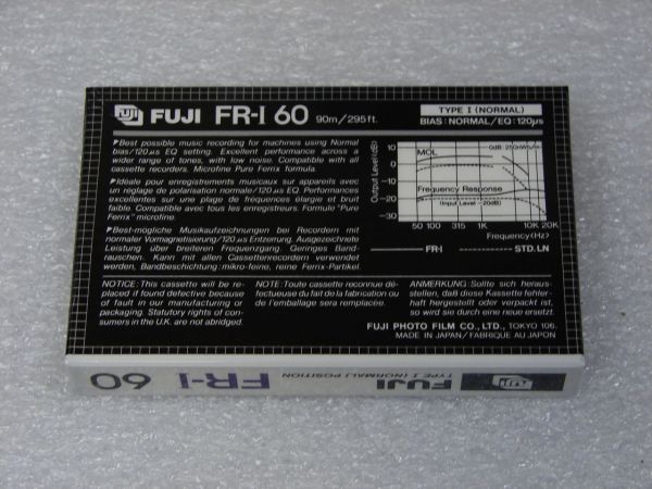 Аудиокассета FUJI FR-I 60 (US) (1982 - 1984 г.)