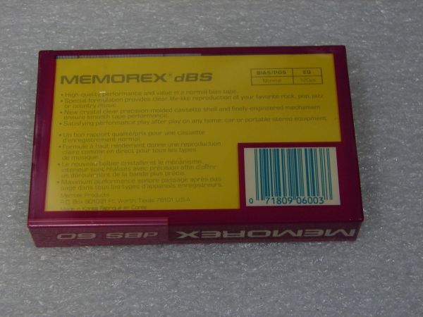 Аудиокассета Memorex dBS 60 (US) (1987 - 1988 г.)