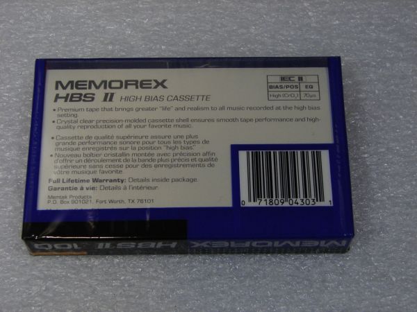 Аудиокассета Memorex HBS II 100 (US) (1989 - 1990)