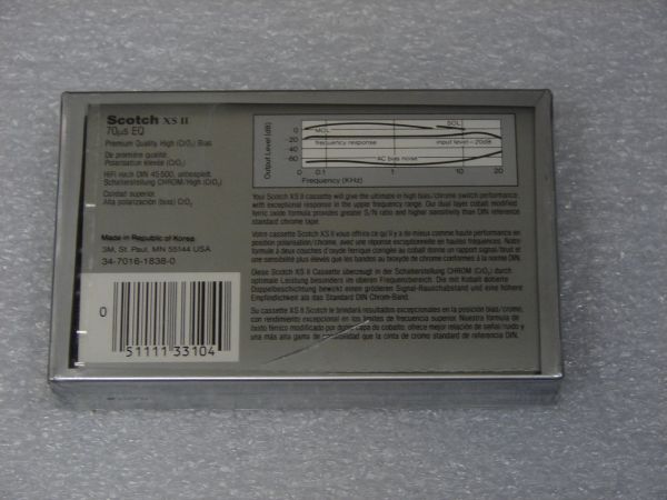Аудиокассета Scotch XSII 90 (US) (1987 - 1989 г.)