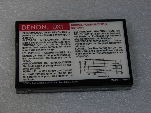 Аудиокассета DENON DX1 60 (EU) (1987 г.)