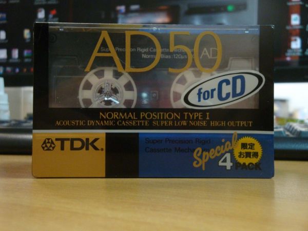 Аудиокассета TDK AD 50 4pack (Японский рынок) (1988-1989г.)