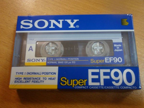 Аудиокассета Sony Super EF 90 (Европейский рынок) (1988г.)
