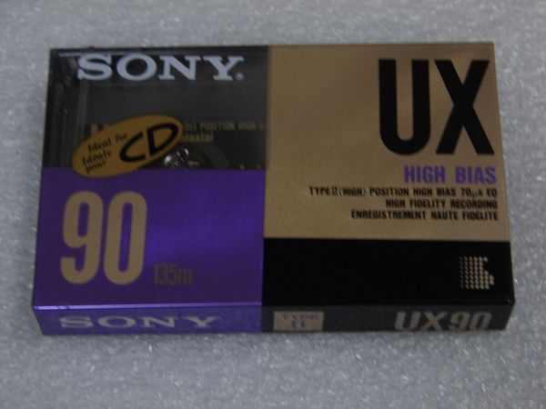 Аудиокассета SONY UX 90 (US) (1990 - 1992 г.)