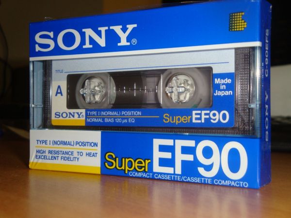 Аудиокассета Sony Super EF 90 (Европейский рынок) (1988г.)