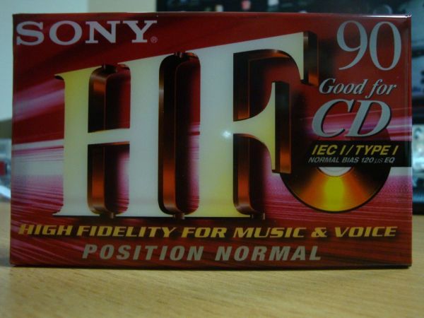 Аудиокассета Sony HF 90 (Европейский рынок) (1999-2001г.)