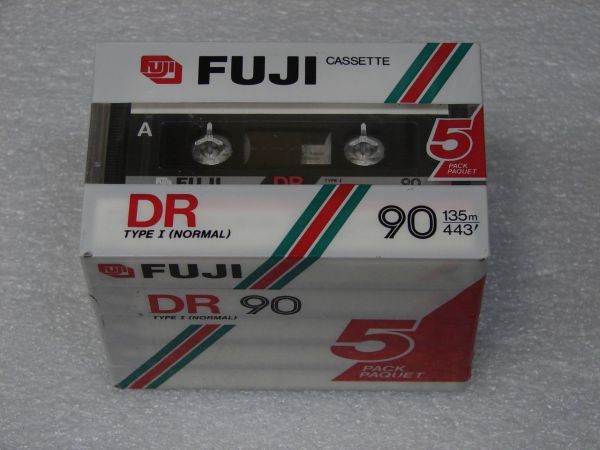 Аудиокассета FUJI DR 90 5Pack (US) (1988 г.)