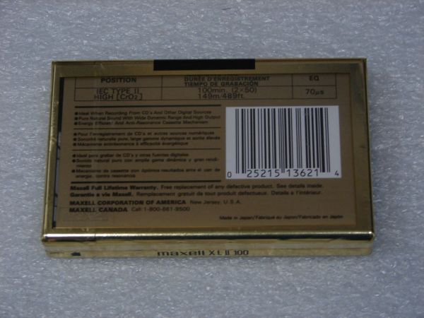 Аудиокассета Maxell XLII 100 (US) (1992 - 1996 г.)