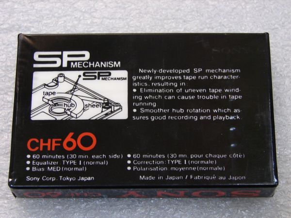 Аудиокассета SONY CHF 60 (EU) (1978 - 1981 г.)