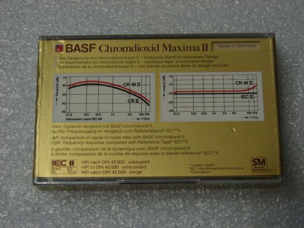 Аудиокассета Basf Chromdioxid Maxima II 90 (NoMint) (EU) (1982 - 1983 г.)