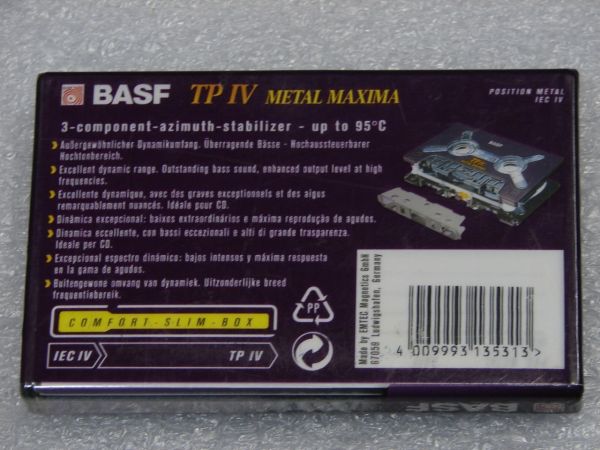 Аудиокассета BASF TP IV 60 (EU) (1995 - 1997 г.)