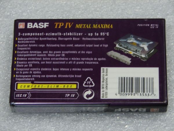 Аудиокассета BASF TP IV 90 (EU) (1995 - 1997 г.)