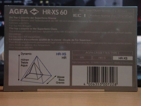 Аудиокассета Agfa HR-XS 60 (1989-1991г.)