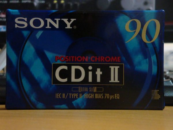 Аудиокассета Sony CDit2 90 (Европейский рынок) (1992-1994г.)