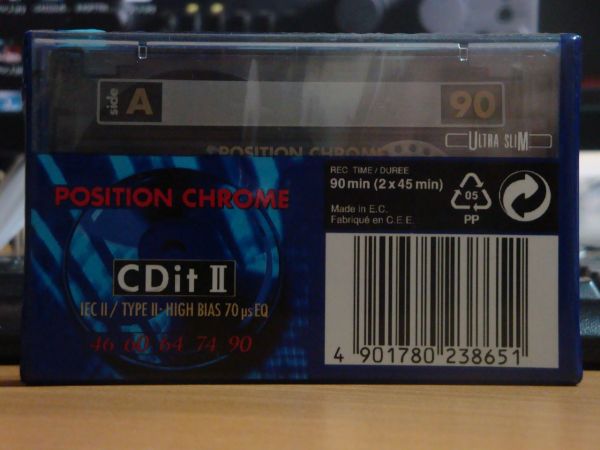 Аудиокассета Sony CDit2 90 (Европейский рынок) (1992-1994г.)