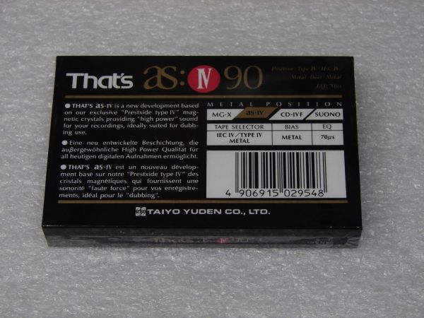 Аудиокассета That's AS-IV 90 (US) (1991 - 1992 г.)
