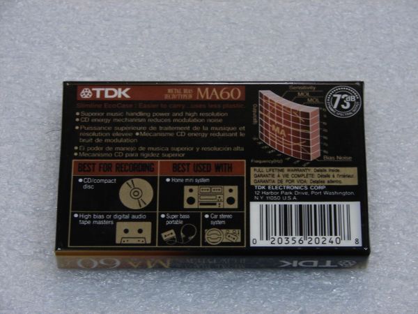 Аудиокассета TDK MA 60 (US) (1992 - 1997 г.)