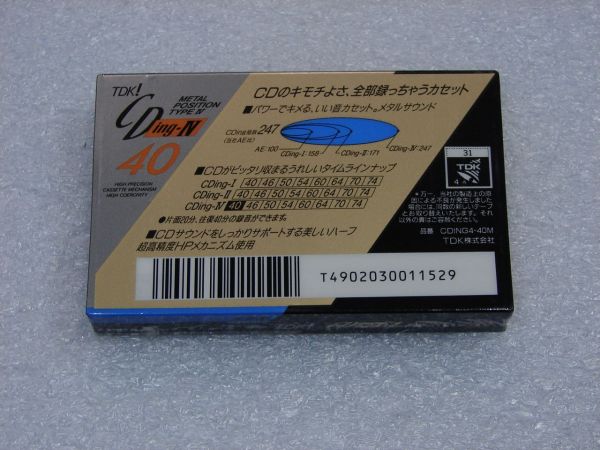 Аудиокассета TDK CDing-IV 40 (JP) (1991 г.)