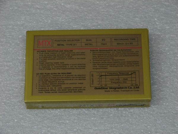 Аудиокассета Goldstar MTX 60 (EU) (1986 - 1988 г.)