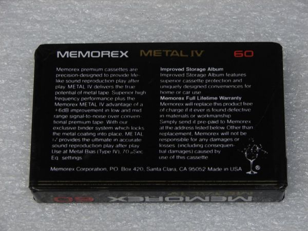 Аудиокассета MEMOREX METAL 60 (US) (1982 - 1984 г.)