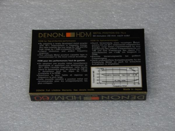 Аудиокассета DENON HD-M 60 (EU) (1985 - 1986 г.)