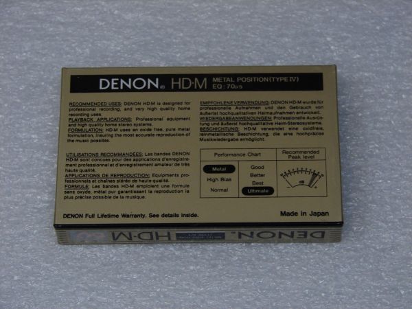 Аудиокассета DENON HD-M 60 (EU) (1988 - 1990 г.)