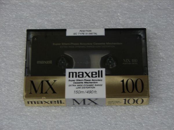 Аудиокассета Maxell Metal MX 100 (EU) (1988 - 1989 г.)