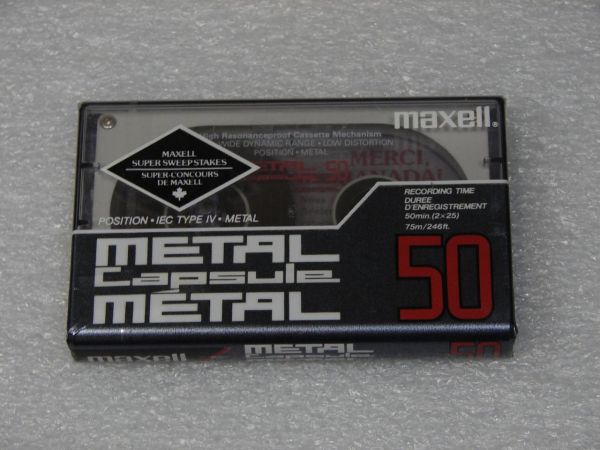 Аудиокассета Maxell Metal Capsule 50 (JP) (1991 - 1992 г.)
