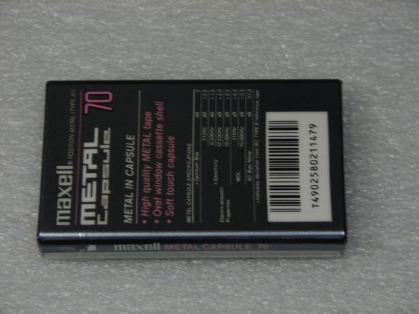 Аудиокассета Maxell Metal Capsule 70 (JP) (1991 - 1992 г.)