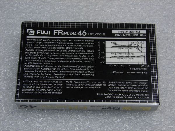 Аудиокассета FUJI FR Metal 46 (US) (1982 - 1984 г.)