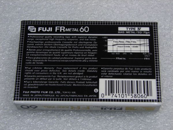 Аудиокассета FUJI FR Metal 60 (US) (1982 - 1984 г.)