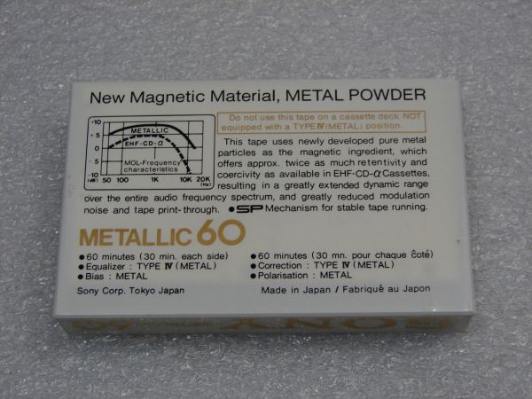 Аудиокассета Sony Metallic 60 (US) (1978 - 1981г.)