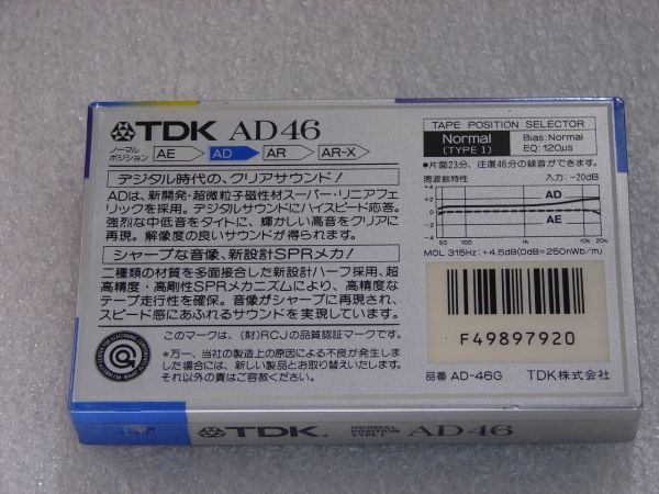 Аудиокассета TDK AD 46 (JP) (1987 - 1988 г.)
