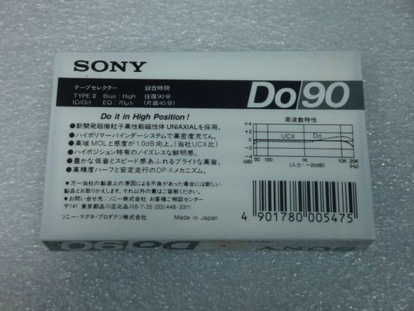 Аудиокассета Sony DO 90 (JP) (1985 г.)