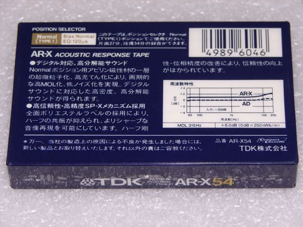 Аудиокассета TDK AR-X 54 (JP) (1985 - 1986)