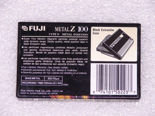 Аудиокассета FUJI Metal Z 100 (US) (1995 - 1997 г.)