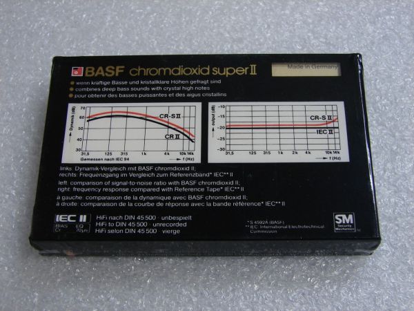 Аудиокассета BASF Chromdioxid Super II 90 (EU) (1982 - 1983 г.)