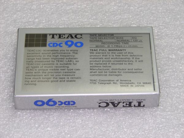 Аудиокассета TEAC CDC 90 (1983 г.)