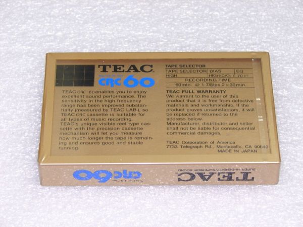Аудиокассета TEAC CRC 60 (1983 г.)