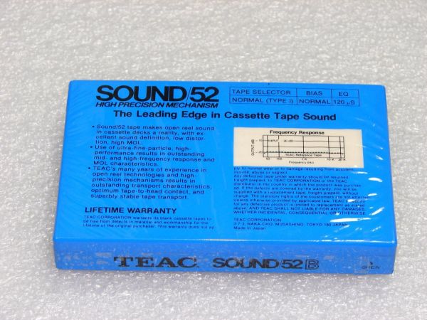 Аудиокассета Teac Sound 52B (1984 - 1985 г.)