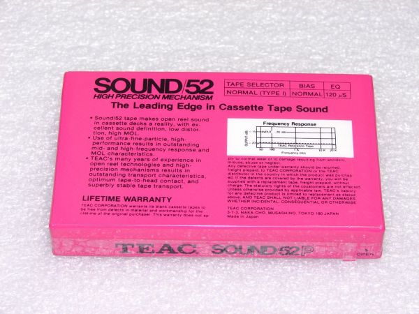 Аудиокассета Teac Sound 52P (1984 - 1985 г.)