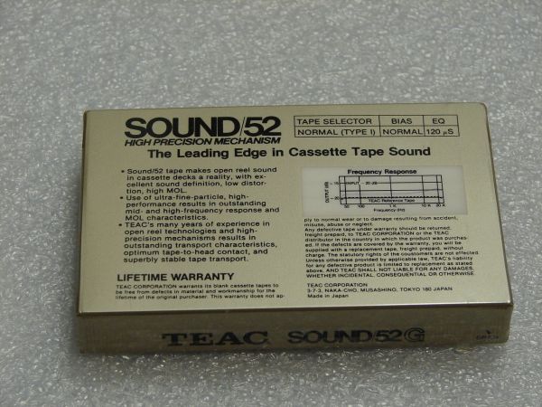 Аудиокассета TEAC Sound 52G (1984 - 1985 г.)