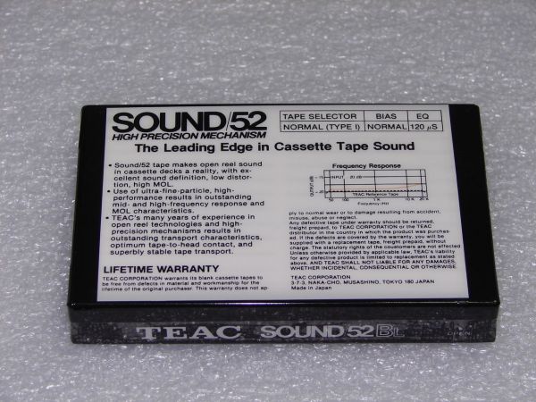 Аудиокассета TEAC Sound 52Bl (1984 - 1985 г.)