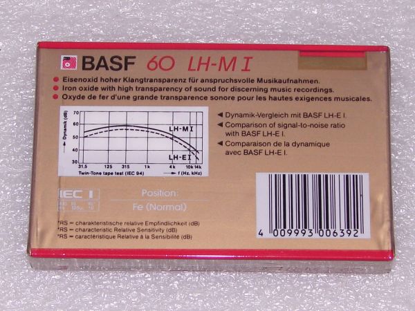 Аудиокассета Basf LH maxima I 60 (EU) (1985 - 1987 г.)