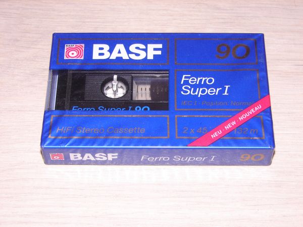 Аудиокассета BASF FERRO SUPER I 90 (EU) (1988 - 1989 г.)